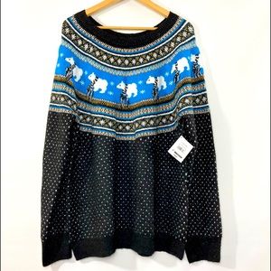 NWT, Holiday Time Polar Bear Sweater, Size 1X